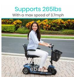 Scooter de mobilité à 3 roues Chaise roulante électrique pliable Scooters électriques de voyage à domicile