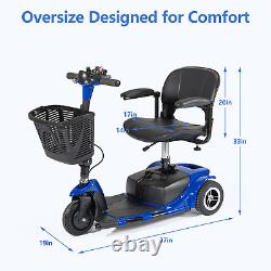 Scooter de mobilité à 3 roues à alimentation électrique pour adulte, dispositif de fauteuil roulant pliable et mobile