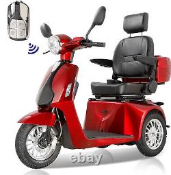 Scooter de mobilité à 3 roues de 800W, batterie de 60V 20AH, fauteuil roulant motorisé pour personnes âgées