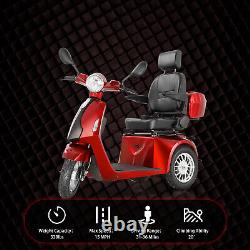 Scooter de mobilité à 3 roues de 800W, batterie de 60V 20AH, fauteuil roulant motorisé pour personnes âgées