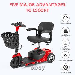 Scooter de mobilité à 3 roues électrique Fauteuil roulant pliant mobile pour adulte