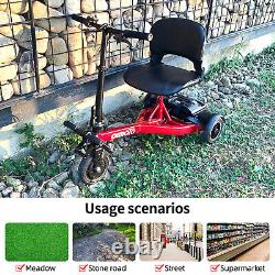 Scooter de mobilité à 3 roues électrique, fauteuil roulant pliable mobile pour adulte