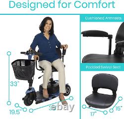 Scooter de mobilité à 3 roues, fauteuil roulant électrique pour adultes