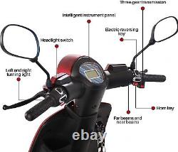 Scooter de mobilité à 4 roues Chaise roulante électrique à moteur 1000W Dispositif lourd rouge