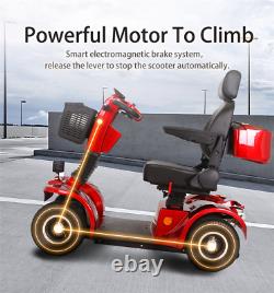 Scooter de mobilité à 4 roues Fauteuil roulant électrique 500W 48V 20AH Batterie Moteur de voyage