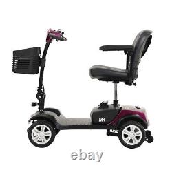 Scooter de mobilité à 4 roues Fauteuil roulant électrique compact pour adulte Scooter de voyage