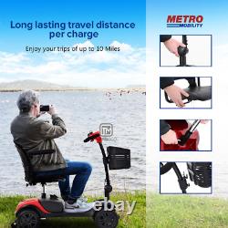Scooter de mobilité à 4 roues, fauteuil roulant électrique, appareil compact de voyage pour adulte.