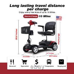 Scooter de mobilité à 4 roues, fauteuil roulant électrique avec batterie 212AH pour les voyages