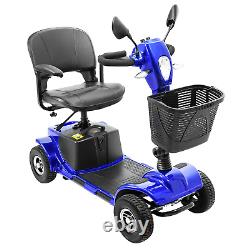 Scooter de mobilité à 4 roues, fauteuil roulant électrique compact avec miroir