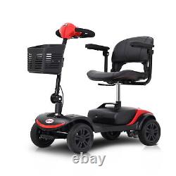 Scooter de mobilité à 4 roues, fauteuil roulant électrique compact pour adulte en déplacement