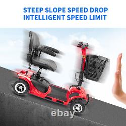 Scooter de mobilité à 4 roues, fauteuil roulant électrique, dispositif compact de voyage pour adulte