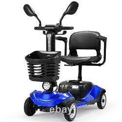Scooter de mobilité à 4 roues, fauteuil roulant électrique pliable, compact et neuf.
