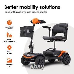 Scooter de mobilité à 4 roues, fauteuil roulant électrique pliable, scooter électrique pour la maison et les déplacements.