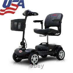 Scooter de mobilité à 4 roues, fauteuil roulant motorisé, appareil électrique compact pour utilisation en voyage
