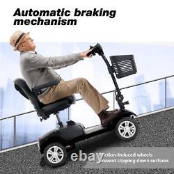 Scooter de mobilité à 4 roues, fauteuil roulant motorisé, appareil électrique compact pour utilisation en voyage