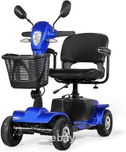 Scooter de mobilité à 4 roues, fauteuils roulants électriques, appareil compact avec lumière.