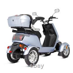 Scooter de mobilité à quatre roues avec batterie de fauteuil roulant motorisé de 1000W 60V 20AH pour personnes âgées.