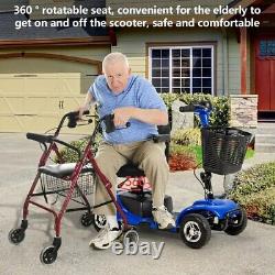 Scooter de mobilité à quatre roues pliable électrique pour personnes âgées, fauteuil roulant de voyage aux États-Unis