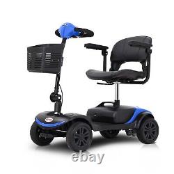 Scooter de mobilité compact, fauteuil roulant électrique pour personnes âgées, Bleu Givré