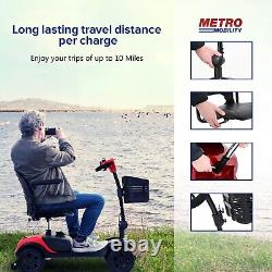 Scooter de mobilité compact, fauteuil roulant électrique pour personnes âgées, rouge givré