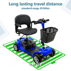Scooter de mobilité électrique à 4 roues, fauteuil roulant motorisé pour voyager avec une charge lourde, éclairage LCD