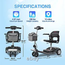 Scooter de mobilité électrique léger compact fauteuil roulant approuvé par les compagnies aériennes