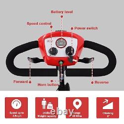 Scooter de mobilité électrique pliable à 4 roues rouge Travel WheelChair M1 Lite