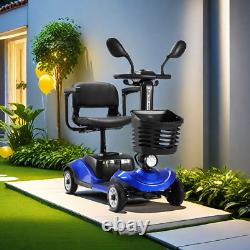 Scooter de mobilité électrique pliant à 4 roues pour seniors avec couverture