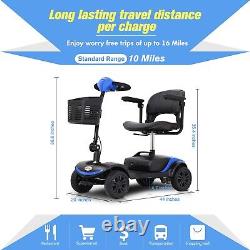 Scooter de mobilité électrique pour fauteuil roulant pliable à 4 roues pour voyage des aînés 4.9MPH