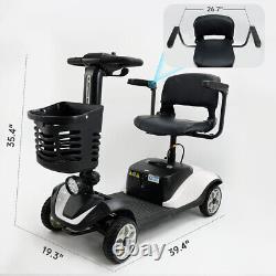 Scooter de mobilité électrique pour personnes âgées à 4 roues, motorisé par fauteuil roulant 24V 200W