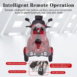 Scooter de mobilité électrique tout-terrain à 4 roues robuste pour personnes âgées, capacité de 500 lb.