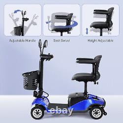 Scooter de mobilité pliable à 4 roues, fauteuil roulant à moteur électrique à longue portée pour personnes âgées
