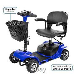 Scooter de mobilité pliable à 4 roues, fauteuil roulant électrique, dispositif de voyage pour adultes