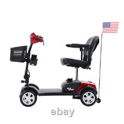 Scooter électrique Scooter de mobilité 4 roues pliable Chaise roulante de voyage SANS drapeau