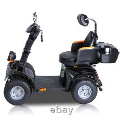 Scooter électrique à 4 roues et fauteuil roulant alimenté par une puissance de mobilité de 1000W, 60V et 20AH pour les seniors.