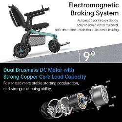 Scooter électrique pliable pour fauteuil roulant - Installation gratuite, contrôle par application/joystick