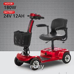 Scooter électrique portable de voyage à 4 roues pour fauteuil roulant électrique pliable