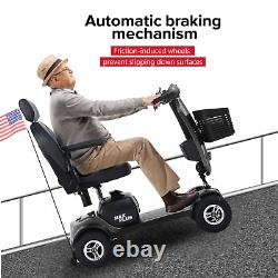 Scooter électrique pour personnes âgées, fauteuil roulant électrique compact extérieur, GRIS