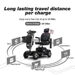 Scooter électrique pour personnes âgées, fauteuil roulant électrique compact extérieur, GRIS