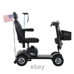 Scooter électrique pour personnes âgées, fauteuil roulant électrique compact extérieur, GRIS