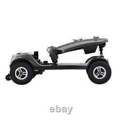 Scooter électrique pour personnes âgées, fauteuil roulant électrique compact extérieur, GRIS