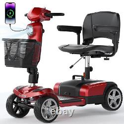 Scooters de mobilité pour seniors fauteuil roulant électrique 4 roues pliable siège large NOUVEAU