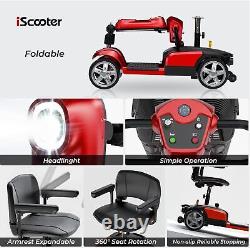 Scooters de mobilité pour seniors fauteuil roulant électrique 4 roues pliable siège large NOUVEAU