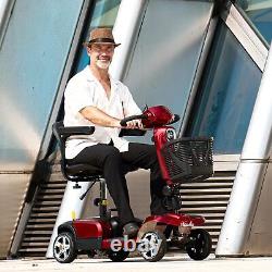 Scooters de mobilité pour seniors fauteuil roulant électrique 4 roues pliable siège large NOUVEAU