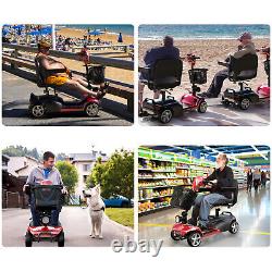 Scooters de mobilité pour seniors fauteuil roulant électrique 4 roues pliable siège large NOUVEAU