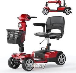 Scooters de mobilité pour seniors fauteuil roulant électrique 4 roues pliable siège large NOUVEAU