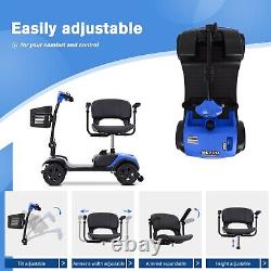 Traduire ce titre en français : Scooter de mobilité électrique pliable à 4 roues, fauteuil roulant de voyage à conduite facile.