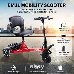 Trottinette Électrique Portable 200W Fauteuil Roulant Scooter de Mobilité pour Adultes