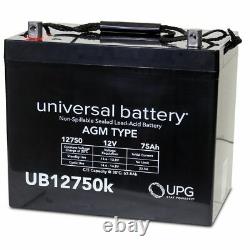 Upg Ub12750 12v 75ah Groupe 24 Batterie Scooter Fauteuil Roulant Golf Panier Électrique DC