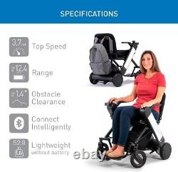 WHILL Modèle F Smart EV - Fauteuil Roulant Électrique Pliable de Voyage avec Application Blanc